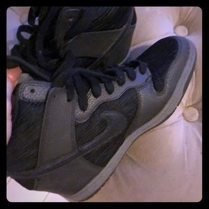 Nike wedge dunks all black